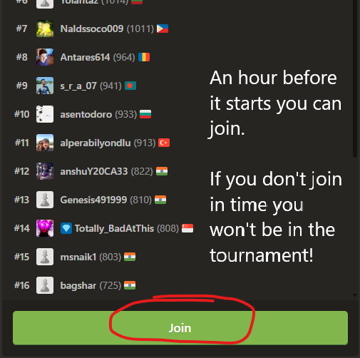 Join Tournament